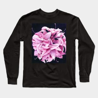 Pink Azalea watercolour painting Long Sleeve T-Shirt